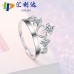 Cross Border Tiktok Kwai Online Red Broadcast Eight Heart Eight Arrow Zircon Imitation Moissanite Ring Wholesale For Women And Men Six Claw Wedding Ring