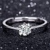 Cross Border Tiktok Kwai Online Red Broadcast Eight Heart Eight Arrow Zircon Imitation Moissanite Ring Wholesale For Women And Men Six Claw Wedding Ring