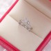 Popular Japanese And Korean Sparkling Diamond Crystal Zircon Flower Ring With Sweet And Versatile Love Flower Open Ring Handpiece