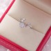 Popular Japanese And Korean Sparkling Diamond Crystal Zircon Flower Ring With Sweet And Versatile Love Flower Open Ring Handpiece