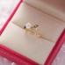 Popular Japanese And Korean Sparkling Diamond Crystal Zircon Flower Ring With Sweet And Versatile Love Flower Open Ring Handpiece