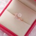 Popular Japanese And Korean Sparkling Diamond Crystal Zircon Flower Ring With Sweet And Versatile Love Flower Open Ring Handpiece