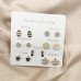 Pinduoduo's Popular One Week Earring Set, Plated With 925 Silver Pearl Earrings For Women, Simple And Fashionable Small Accessories For Women, Earrings For Women