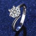 Cross Border Tiktok Kwai Online Red Broadcast Eight Heart Eight Arrow Zircon Imitation Moissanite Ring Wholesale For Women And Men Six Claw Wedding Ring