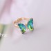 European And American New Gradual Butterfly Ring Women's Personality Trend INS Women's Ring Fashion Temperament Handpiece R16