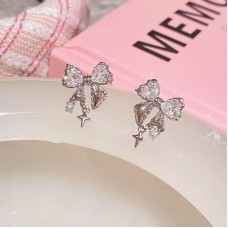 Super Flash! Shiny Bow Tie Earrings For Women, Sweet, Fresh And Elegant, Simple And Versatile Earrings For Sen Series Earrings