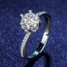 Cross Border Tiktok Kwai Online Red Broadcast Eight Heart Eight Arrow Zircon Imitation Moissanite Ring Wholesale For Women And Men Six Claw Wedding Ring