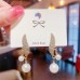 S925 Silver Needle Korean Version New Flower Pearl Earrings Female Tiktok Simple Temperament Design Earrings Earrings