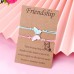 Cross Border New Product Popular Butterfly Bracelet Good Friends Alloy Wax Thread Braided Bracelet Friendship Card Bracelet Set