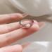 South Korea Light Luxury Zircon High Grade Sense Ring For Women's Fashion Crowd Personalized Versatile Online Red Open Ring Handicrafts Wholesale