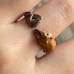 Imitation Natural Stone Opening Ring For Women With Retro Temperament, Niche Design, Index Finger Ring, Internet Celebrity, Fashionable And Personalized Friend Ring