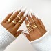 Cross Border New Open Multi Joint Ring Set 22 Piece Love Ring Set Female Design Sense Small Butterfly Ring