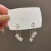 S925 Silver Needle Korean Version New Flower Pearl Earrings Female Tiktok Simple Temperament Design Earrings Earrings