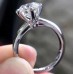 JZ017 Six Claw Simulated Women's Diamond Ring With 50 Points White Gold Wedding 1 Carat 2 Carat 3 Carat Zircon Ring