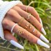 European And American New Butterfly Diamond Ring Mixed Batch Pearl Ring Female Leaf Love Chain Joint Ring Set Of 22