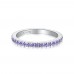 Cross Border S925 Sterling Silver Ring Women's Full Sky Star Colorful Zircon Single Row Diamond Women's Ring Overlapped Simple Foreign Trade Finger Ring