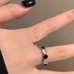 Imitation Natural Stone Opening Ring For Women With Retro Temperament, Niche Design, Index Finger Ring, Internet Celebrity, Fashionable And Personalized Friend Ring