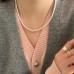 Shi Jia Quality French Vintage Fever Same Style Pearl Necklace Small And Luxury Clavicle Chain Simple And Versatile Neckchain