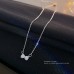 Spicy Girl Temperament Pendant Jewelry Wholesale Small Market INS Style Clavicle Chain Bow Knot Flower Light Luxury Colorful Necklace Female