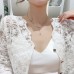 Spicy Girl Temperament Pendant Jewelry Wholesale Small Market INS Style Clavicle Chain Bow Knot Flower Light Luxury Colorful Necklace Female