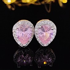 Cross Border Popular Pink Zircon Women's Earrings, Earrings, Niche High-End Design, Temperament, And Wholesale Of Earrings Z7