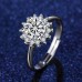 Cross Border Tiktok Kwai Online Red Broadcast Eight Heart Eight Arrow Zircon Imitation Moissanite Ring Wholesale For Women And Men Six Claw Wedding Ring