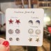 Pinduoduo's Popular One Week Earring Set, Plated With 925 Silver Pearl Earrings For Women, Simple And Fashionable Small Accessories For Women, Earrings For Women