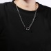 New European And American Women's Hip Hop Double Layer Layered Titanium Steel Geometric Necklace Design Sense Jewelry Trend INS Necklace For Women