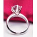 JZ017 Six Claw Simulated Women's Diamond Ring With 50 Points White Gold Wedding 1 Carat 2 Carat 3 Carat Zircon Ring