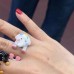 Imitation Natural Stone Opening Ring For Women With Retro Temperament, Niche Design, Index Finger Ring, Internet Celebrity, Fashionable And Personalized Friend Ring