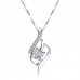 Shengli Zuyin 999 Silver Geometric Pendant Women's Love Seiko Ins Necklace Ornament Small And High End Sense Jewelry Summer And Autumn