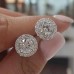 Longrui Wish New Cross Border Jewelry Round Diamond Earrings Fashion European And American Women's Zircon Earrings