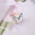 European And American New Gradual Butterfly Ring Women's Personality Trend INS Women's Ring Fashion Temperament Handpiece R16