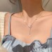 Spicy Girl Temperament Pendant Jewelry Wholesale Small Market INS Style Clavicle Chain Bow Knot Flower Light Luxury Colorful Necklace Female