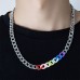 New European And American Women's Hip Hop Double Layer Layered Titanium Steel Geometric Necklace Design Sense Jewelry Trend INS Necklace For Women