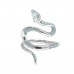 Original Ice Blue Snake Courtyard Ring For Women With A Design Sense Of Minority Fashion And Personality, Versatile Opening, Advanced Sense Of Cold Wind Ring