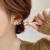 S925 Silver Needle Korean Version New Flower Pearl Earrings Female Tiktok Simple Temperament Design Earrings Earrings