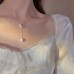 Spicy Girl Temperament Pendant Jewelry Wholesale Small Market INS Style Clavicle Chain Bow Knot Flower Light Luxury Colorful Necklace Female