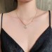 Spicy Girl Temperament Pendant Jewelry Wholesale Small Market INS Style Clavicle Chain Bow Knot Flower Light Luxury Colorful Necklace Female